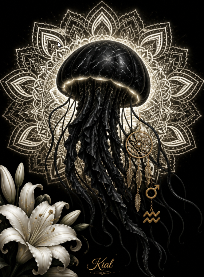 AQUARIUS -  100% unique zodiac wall art from ArtbyKial