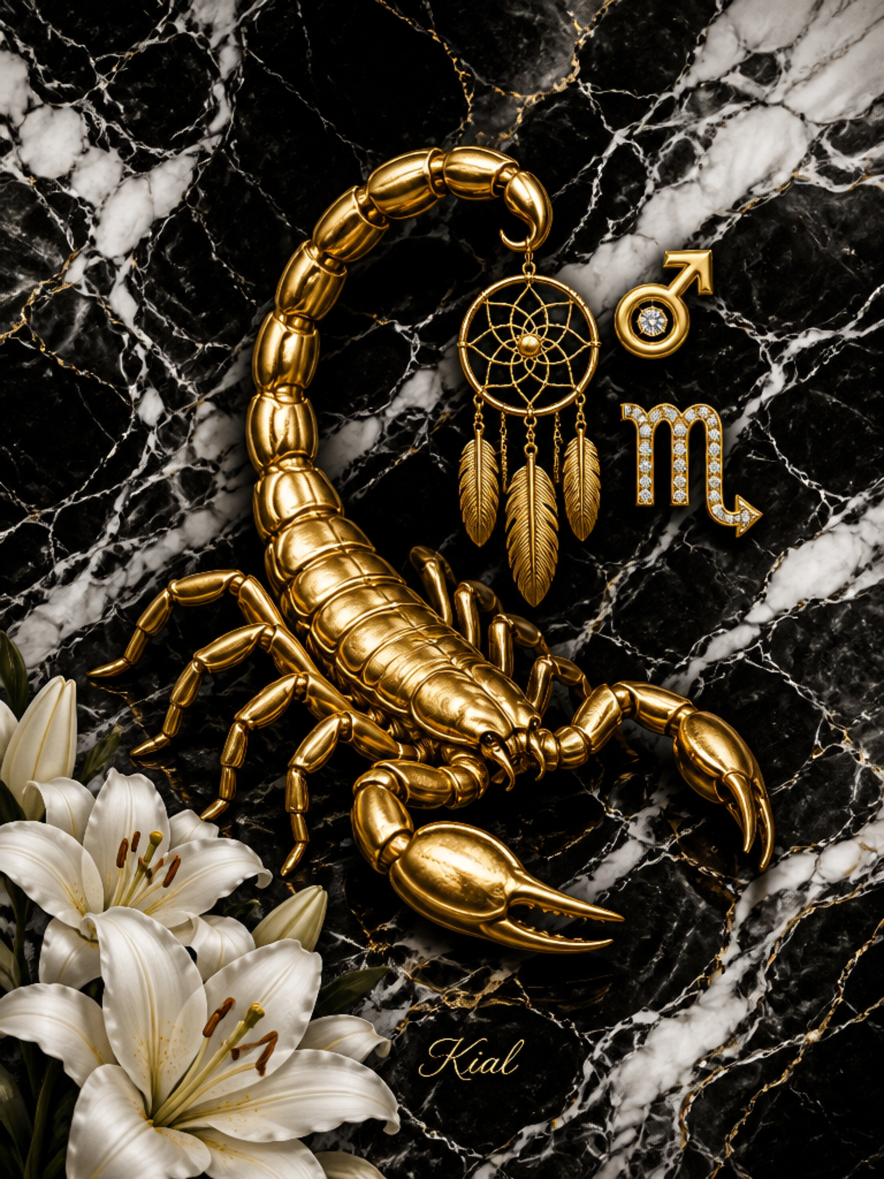 SCORPIO - 100% unique zodiac wall art from ArtbyKial