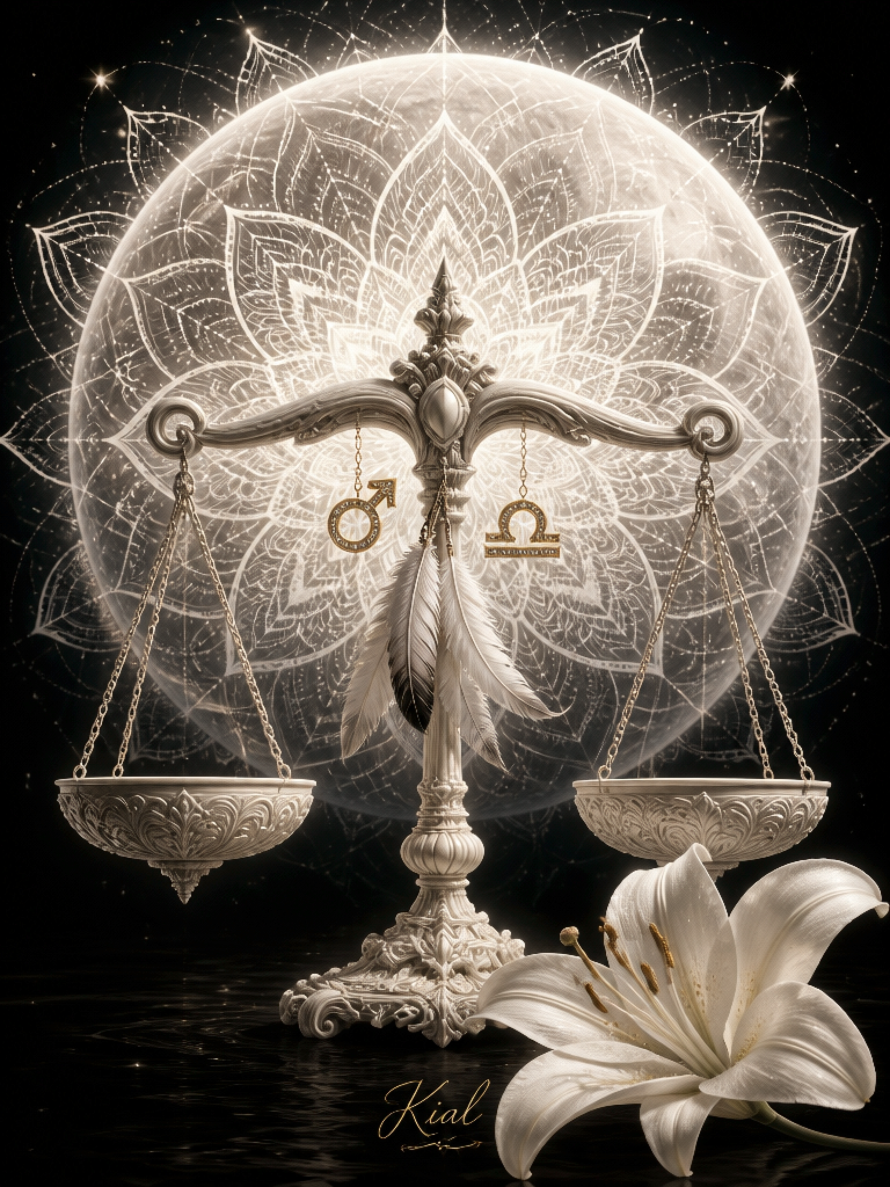LIBRA - 100% unique zodiac wall art from ArtbyKial