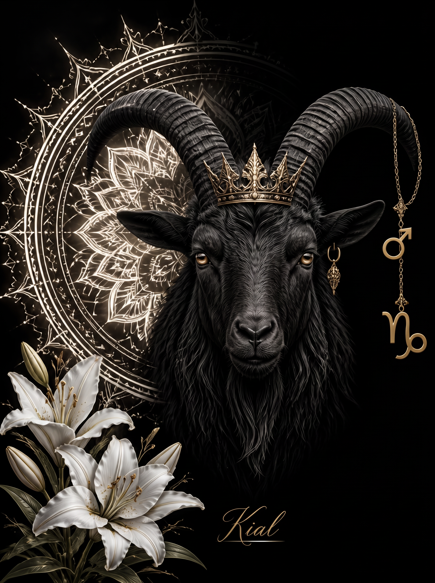 ARIES - 100% unique zodiac wall art from ArtbyKial