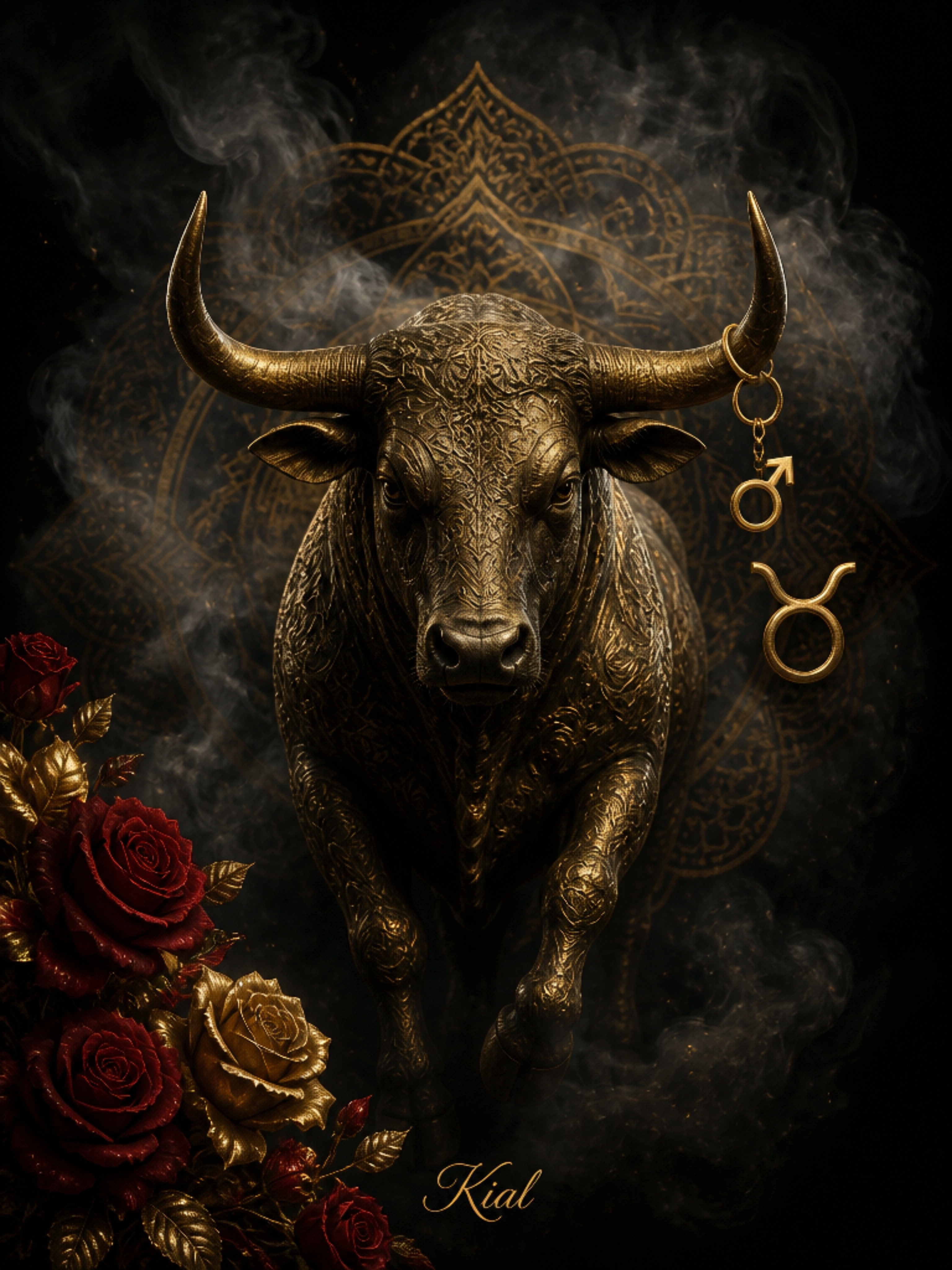 TAURUS - 100% unique zodiac wall art from ArtbyKial