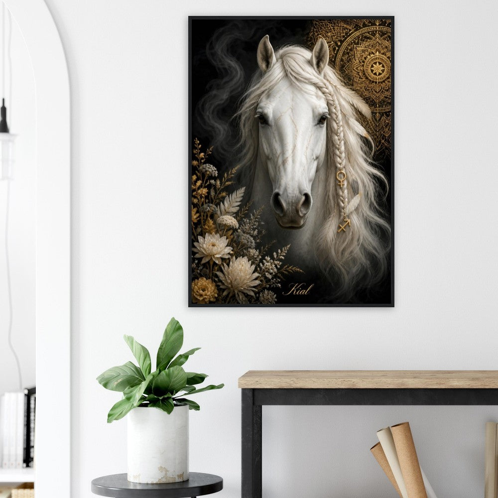 Sagittarius Zodiac Horse Poster, Gold Wall Art, Zodiac Gift for Her, Danish Art Studio