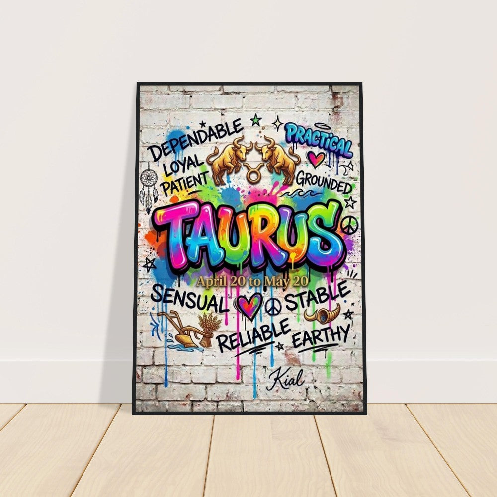 Wall art, Zodiac Poster, Pisces colorful, Cool Art, White