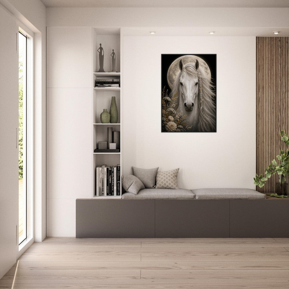 Sagittarius Zodiac Horse Poster, Gold Wall Art, Zodiac Gift for Her, Danish Art Studio