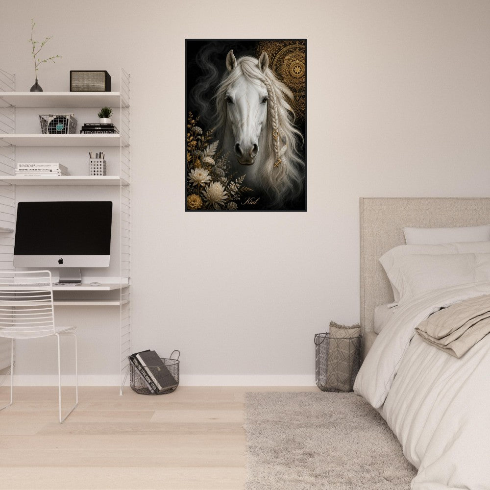 Sagittarius Zodiac Horse Poster, Gold Wall Art, Zodiac Gift for Her, Danish Art Studio