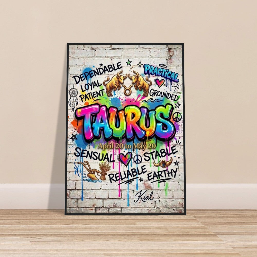 Wall art, Zodiac Poster, Pisces colorful, Cool Art, White
