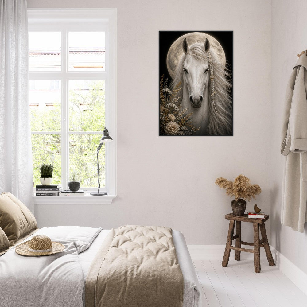 Sagittarius Zodiac Horse Poster, Gold Wall Art, Zodiac Gift for Her, Danish Art Studio