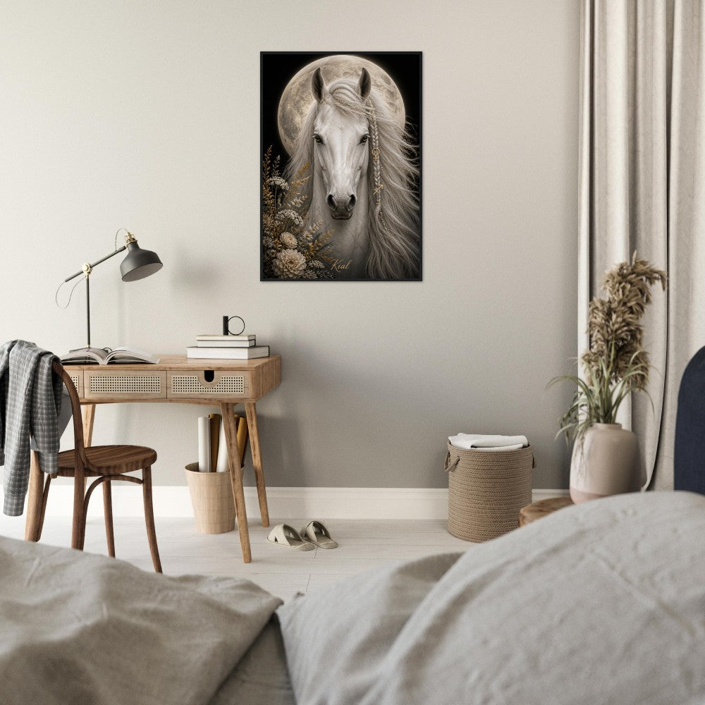 Sagittarius Zodiac Horse Poster, Gold Wall Art, Zodiac Gift for Her, Danish Art Studio