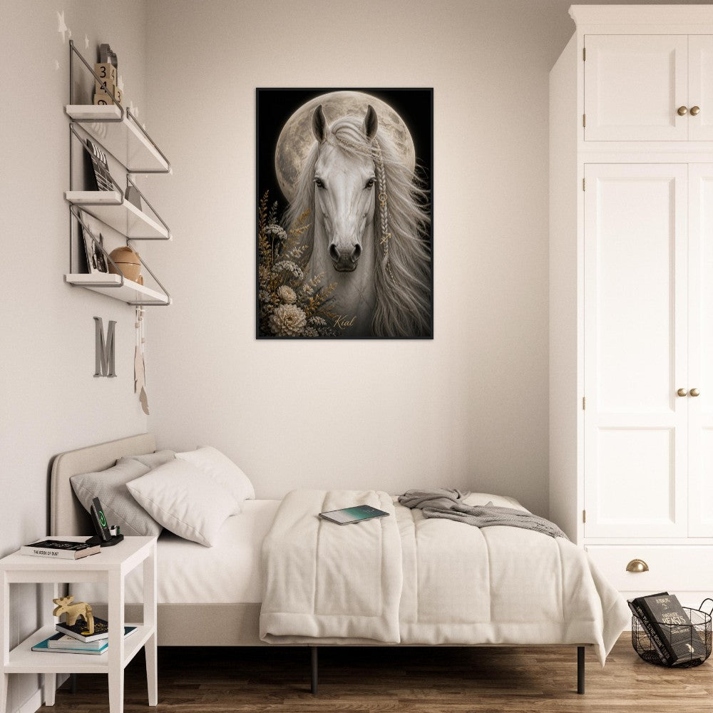 Sagittarius Zodiac Horse Poster, Gold Wall Art, Zodiac Gift for Her, Danish Art Studio