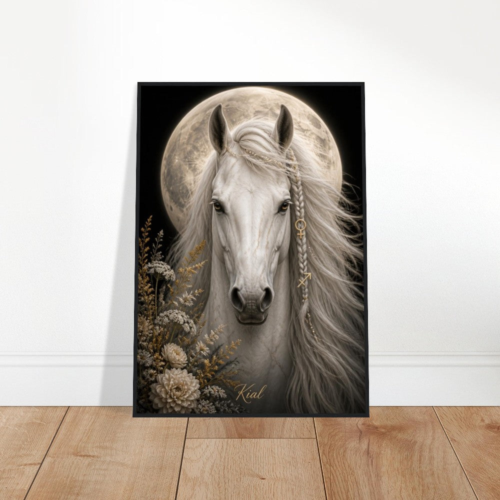 Sagittarius Zodiac Horse Poster, Gold Wall Art, Zodiac Gift for Her, Danish Art Studio