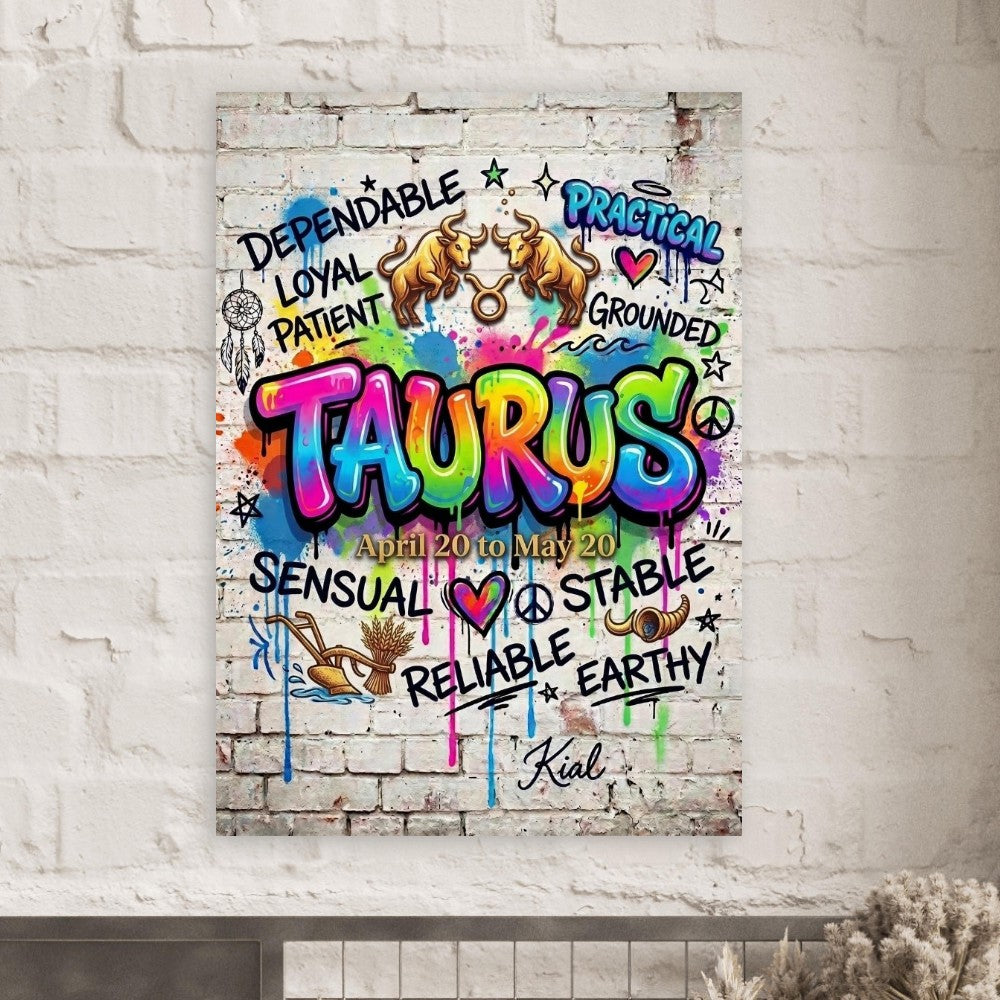 Wall art, Zodiac Poster, Pisces colorful, Cool Art, White