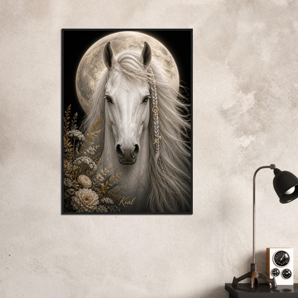 Sagittarius Zodiac Horse Poster, Gold Wall Art, Zodiac Gift for Her, Danish Art Studio