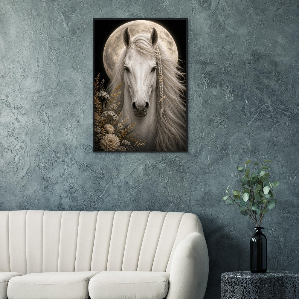 Sagittarius Zodiac Horse Poster, Gold Wall Art, Zodiac Gift for Her, Danish Art Studio