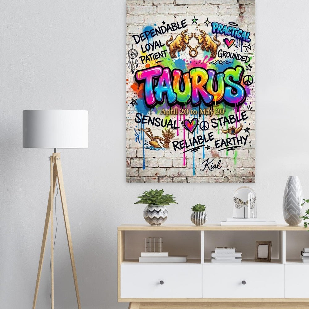 Wall art, Zodiac Poster, Pisces colorful, Cool Art, White