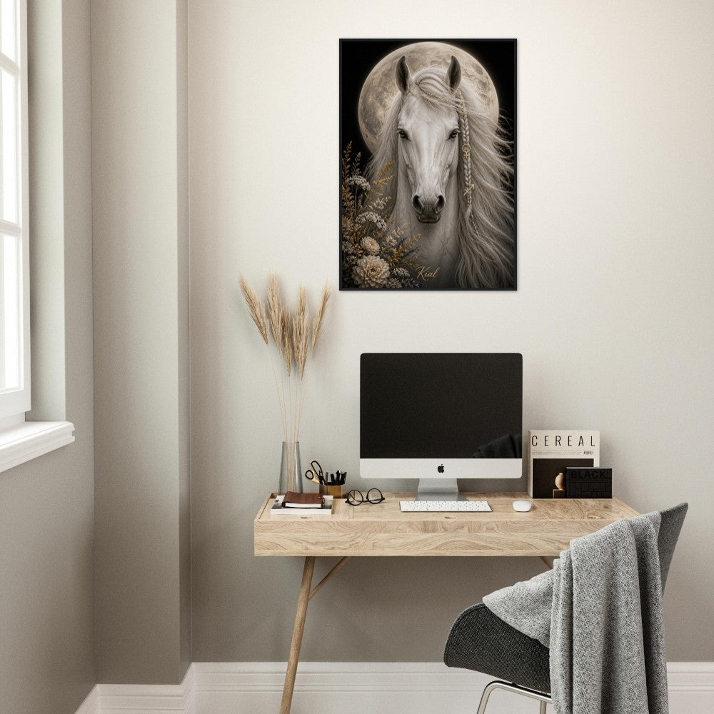 Sagittarius Zodiac Horse Poster, Gold Wall Art, Zodiac Gift for Her, Danish Art Studio