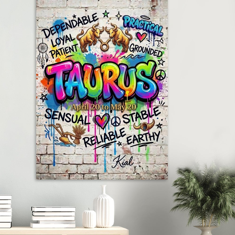 Wall art, Zodiac Poster, Pisces colorful, Cool Art, White