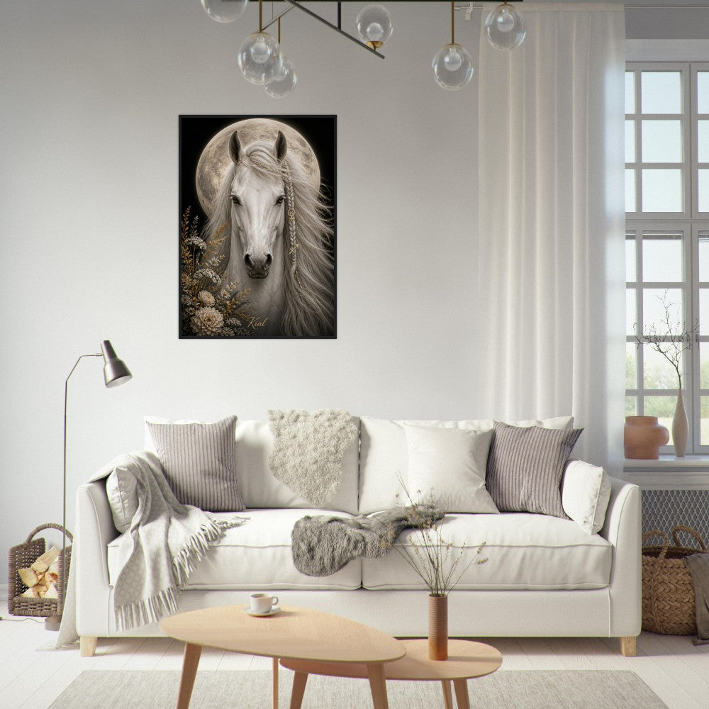 Sagittarius Zodiac Horse Poster, Gold Wall Art, Zodiac Gift for Her, Danish Art Studio