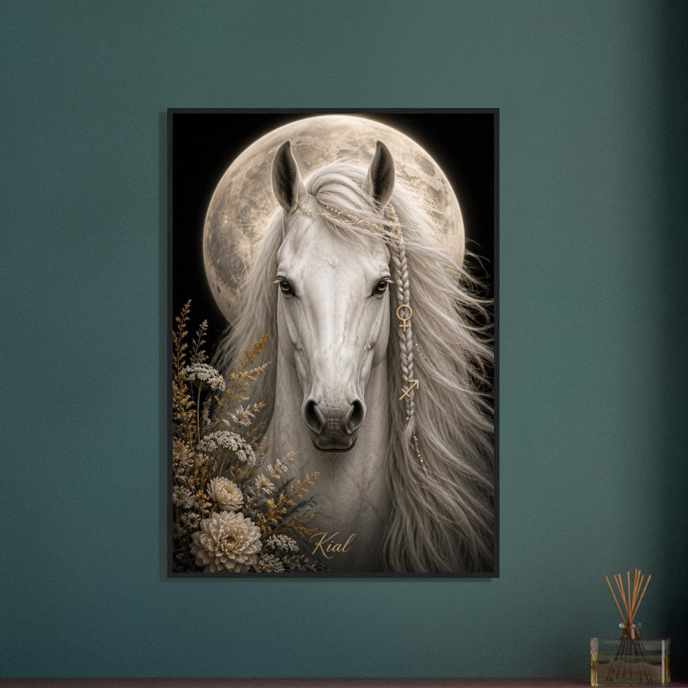Sagittarius Zodiac Horse Poster, Gold Wall Art, Zodiac Gift for Her, Danish Art Studio