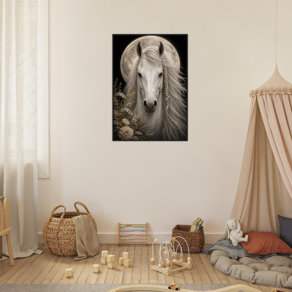 Sagittarius Zodiac Horse Poster, Gold Wall Art, Zodiac Gift for Her, Danish Art Studio