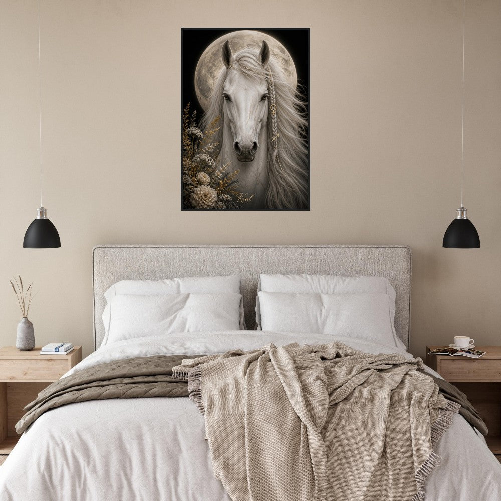 Sagittarius Zodiac Horse Poster, Gold Wall Art, Zodiac Gift for Her, Danish Art Studio